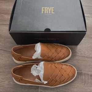Frye Brea Huarache Slip On Flats Leather Sneakers